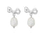 Alice Silver Bow Pearl Earring