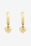 Eliza Gold Heart Huggie Earrings