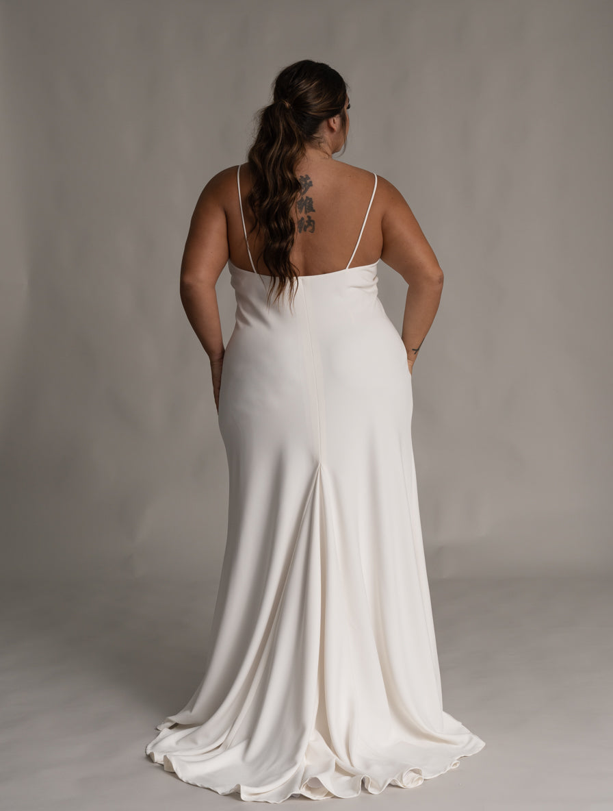 Zinnia Slip Gown with Train