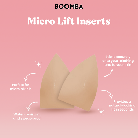 Boomba Bra Inserts Sticky Silicone Bra Reusable Waterproof Bra Pad